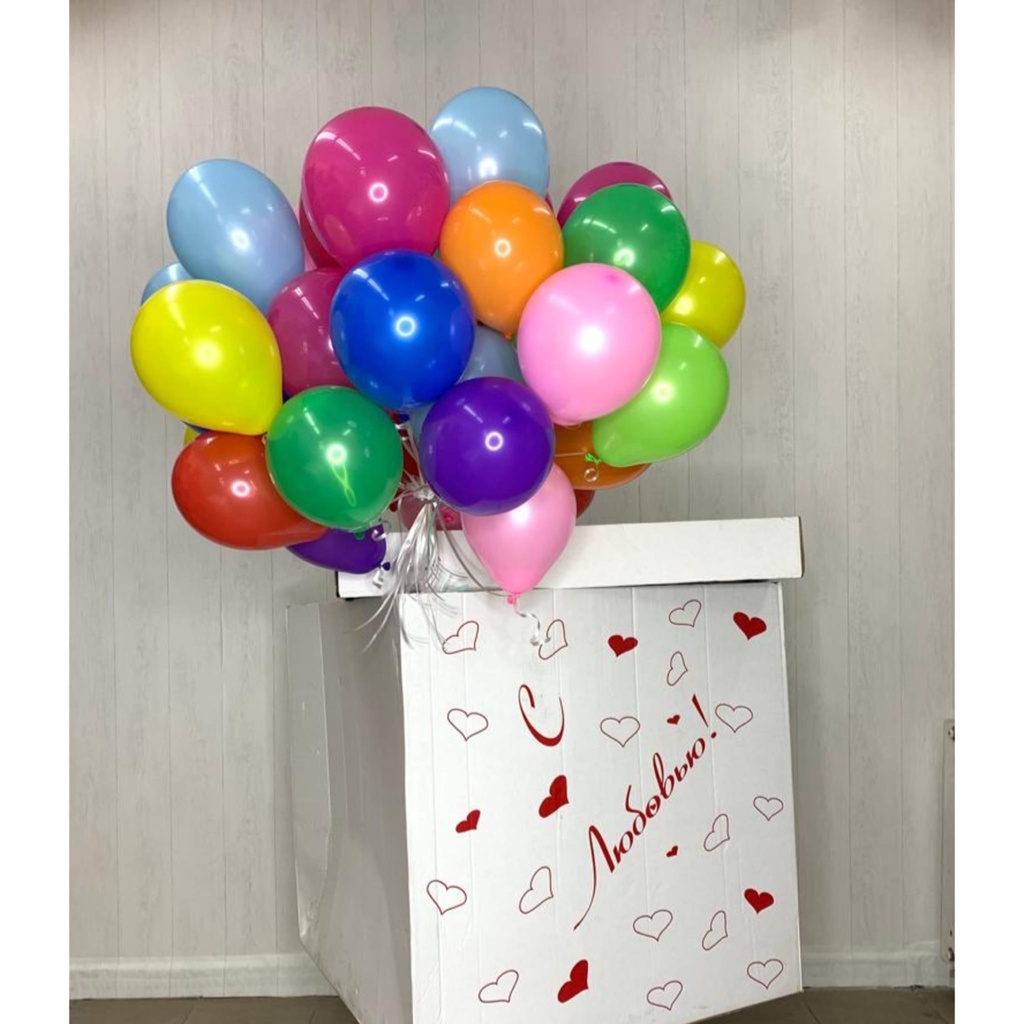 "С любовью(микс 35 шаров)"коробка -сюрприз "С любовью(микс 35 шаров)"коробка -сюрприз