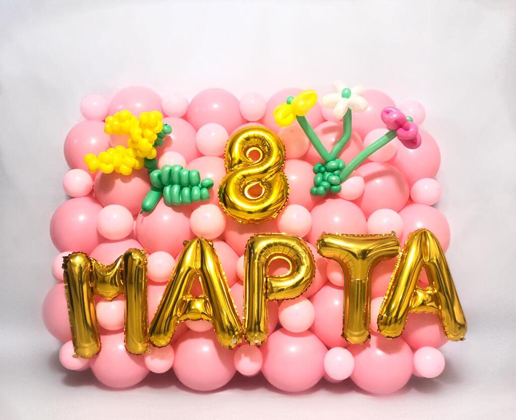 Фотозона панно-открытка 8 марта