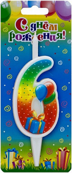 Свеча Цифра 6 Подарок