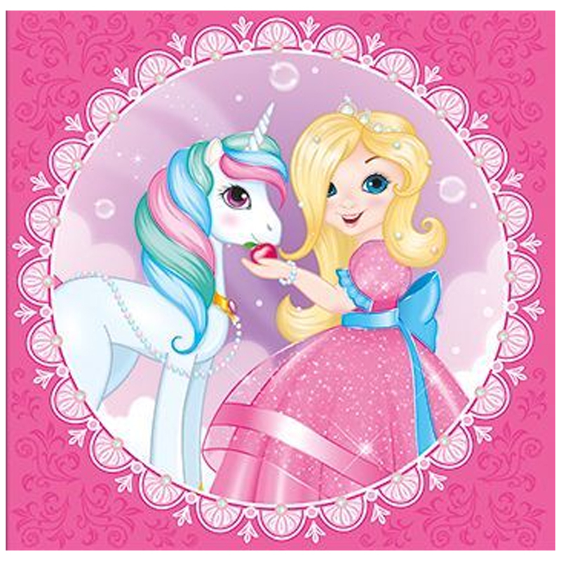 Салфетки "Принцесса Мия и единорог"