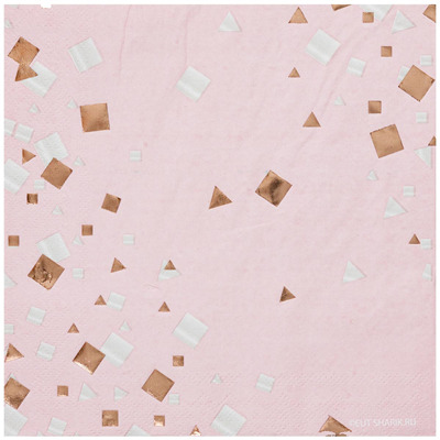 Салфетка Конфетти Party розов 33см 6шт