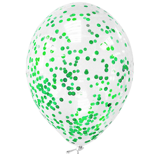 Шар "Кристалл" с конфетти зеленым Шар "Кристалл" с конфетти зеленым
