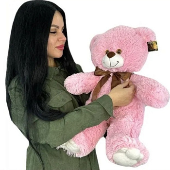 Плюшевый мишка розовый 76см
