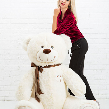 Плюшевый медведь молочный 180 см 