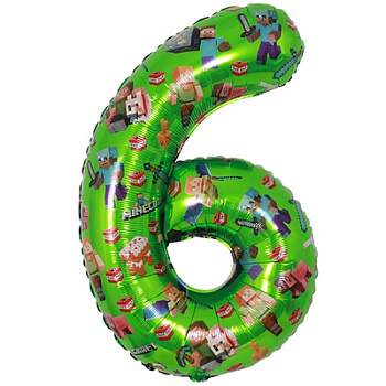ЦИФРА "6" Человечки Пиксельные 40" /102см