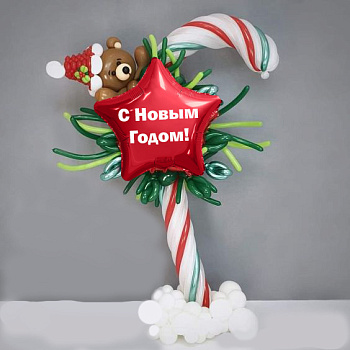 Новогодняя трость - карамелька